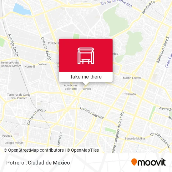Potrero. map