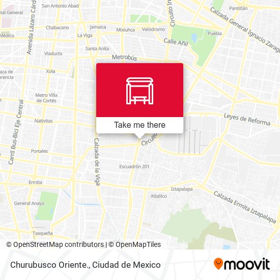 Churubusco Oriente. map