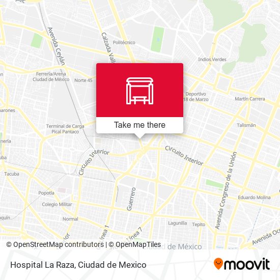 Hospital La Raza map