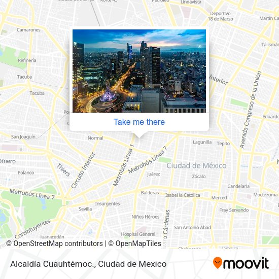Mapa de Alcaldía Cuauhtémoc.