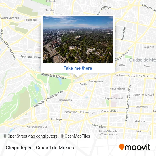 Chapultepec. map