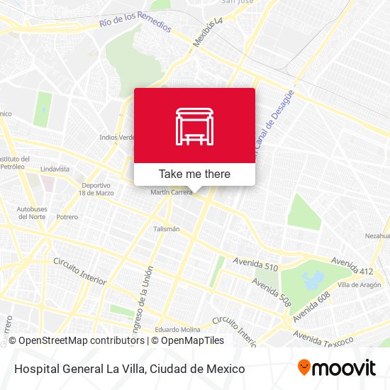 Mapa de Hospital General La Villa