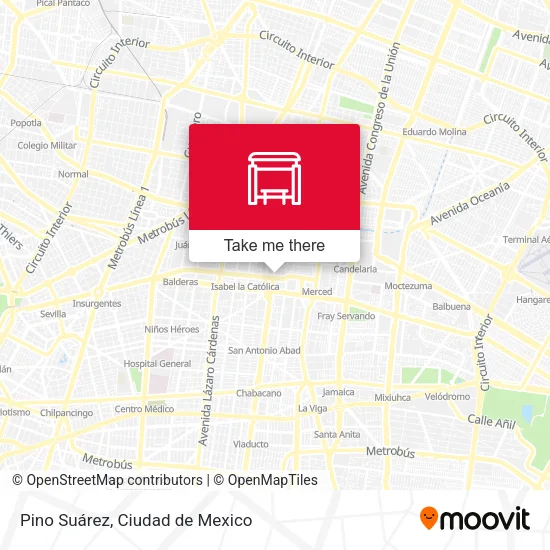 Pino Suárez map