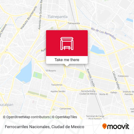 Ferrocarriles Nacionales map