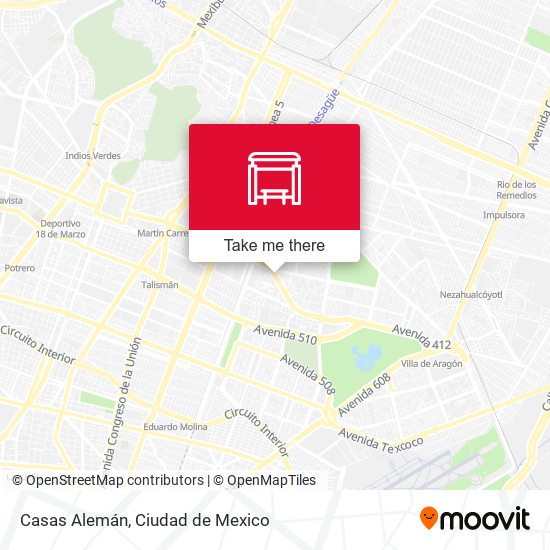 Mapa de Casas Alemán