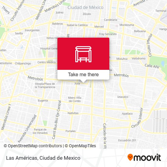 Las Américas map