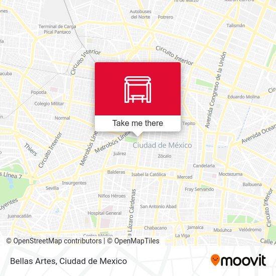 Mapa de Bellas Artes