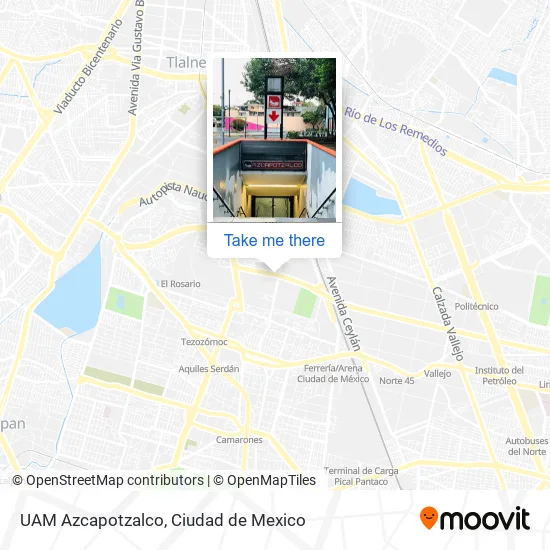 Mapa de UAM Azcapotzalco