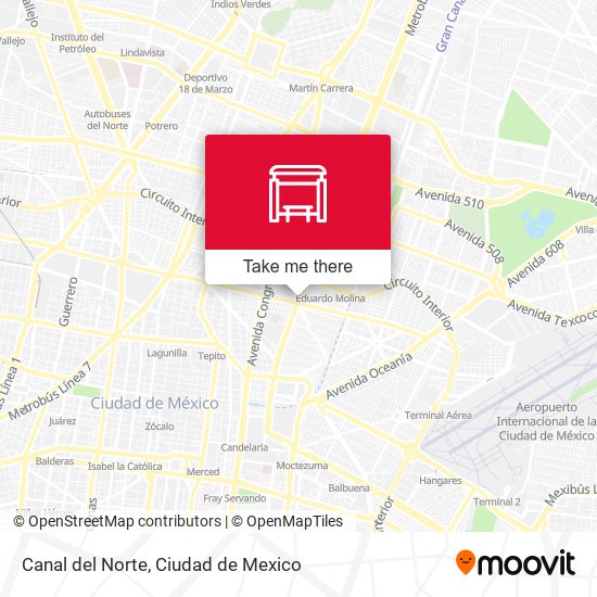 Canal del Norte map