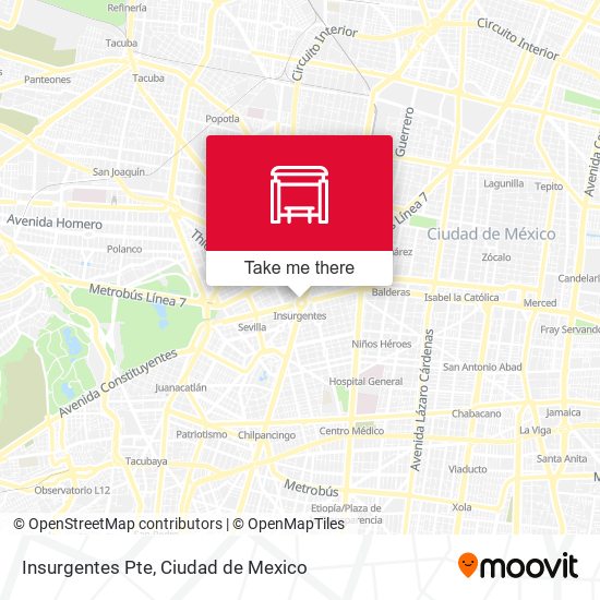 Insurgentes Pte map