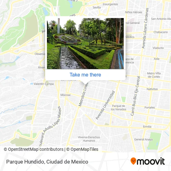 Parque Hundido map