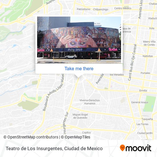 Teatro de Los Insurgentes map