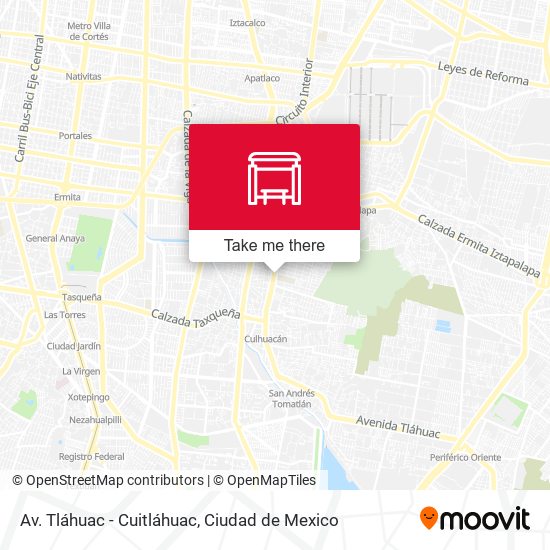 Av. Tláhuac - Cuitláhuac map