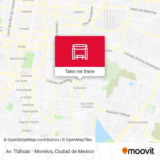 Av. Tláhuac - Morelos map