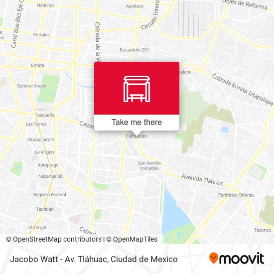 Jacobo Watt - Av. Tláhuac map