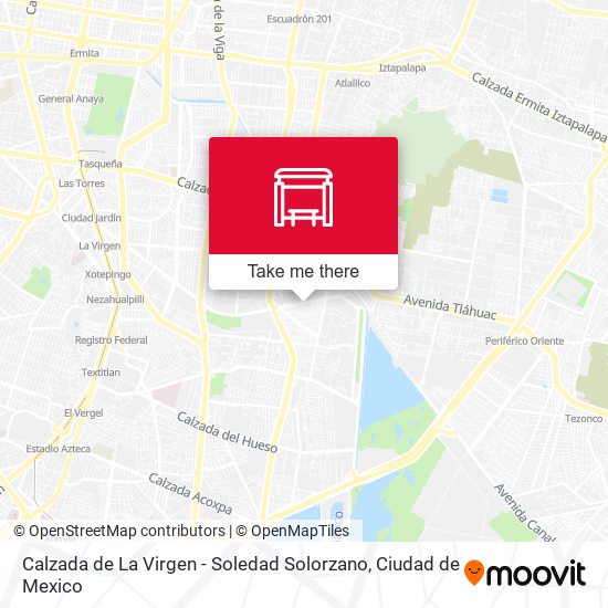 Calzada de La Virgen - Soledad Solorzano map