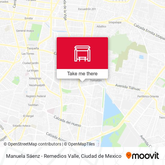 Manuela Sáenz - Remedios Valle map