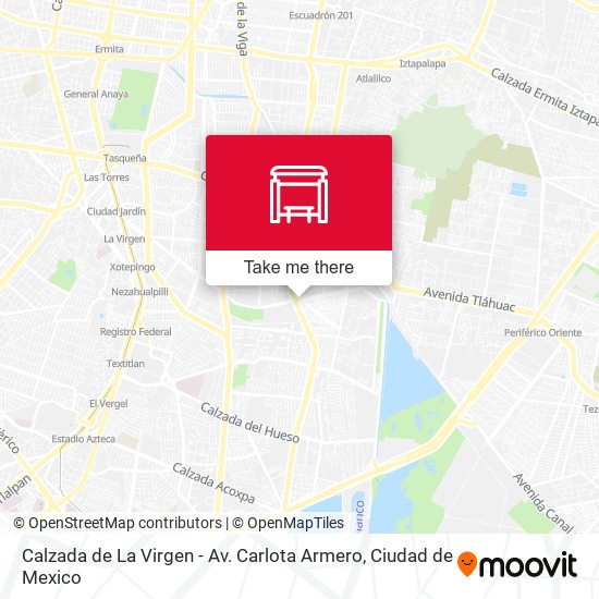 Calzada de La Virgen - Av. Carlota Armero map