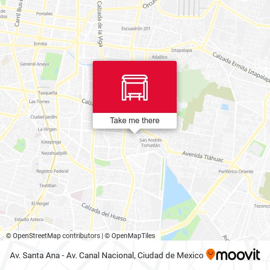 Av. Santa Ana - Av. Canal Nacional map
