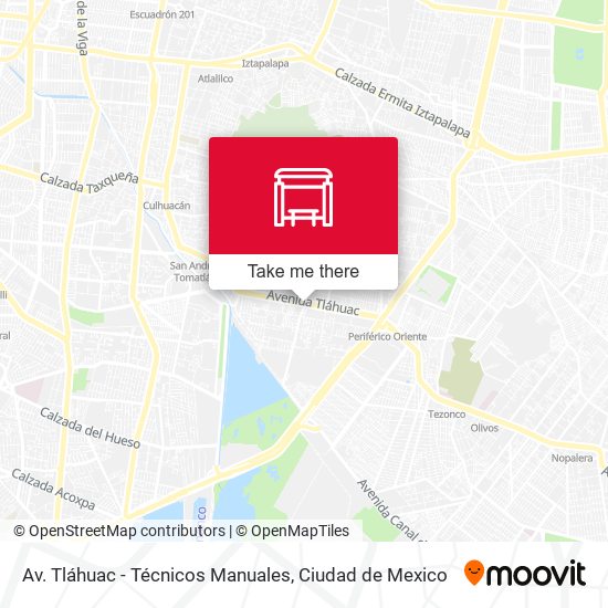 Mapa de Av. Tláhuac - Técnicos Manuales