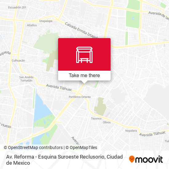 Mapa de Av. Reforma - Esquina Suroeste Reclusorio