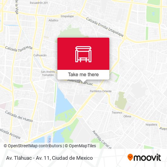 Mapa de Av. Tláhuac - Av. 11