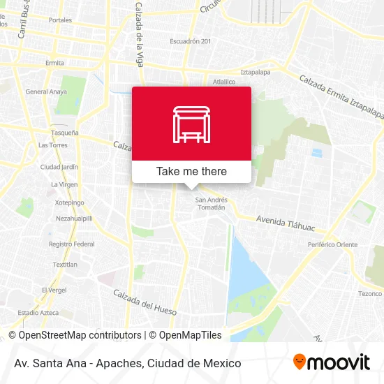Av. Santa Ana - Apaches map