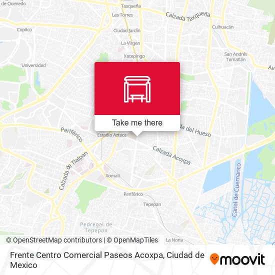 Frente Centro Comercial Paseos Acoxpa map