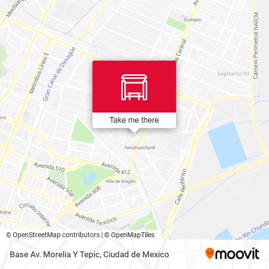 Base Av. Morelia Y Tepic map