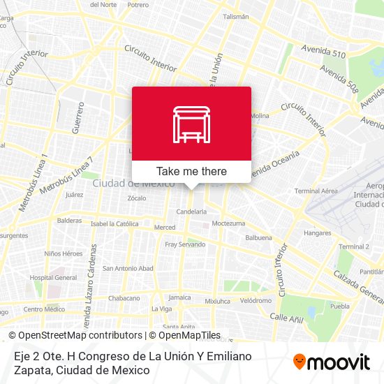 Mapa de Eje 2 Ote. H Congreso de La Unión Y Emiliano Zapata