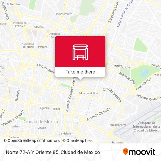 Norte 72-A Y Oriente 85 map