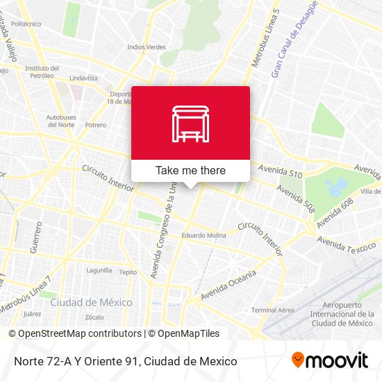 Norte 72-A Y Oriente 91 map