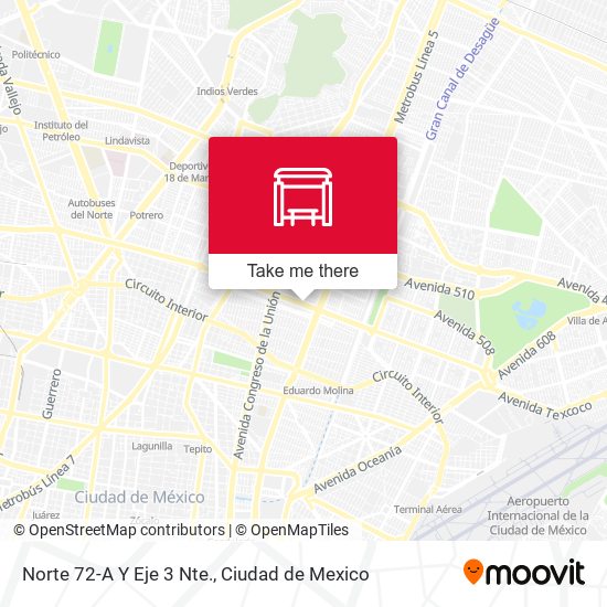 Norte 72-A Y Eje 3 Nte. map
