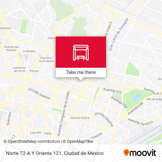 Mapa de Norte 72-A Y Oriente 121