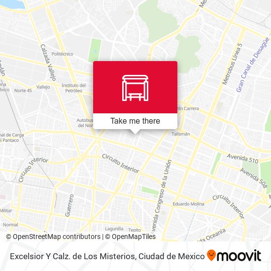 Mapa de Excelsior Y Calz. de Los Misterios