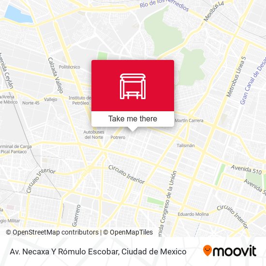 Av. Necaxa Y Rómulo Escobar map