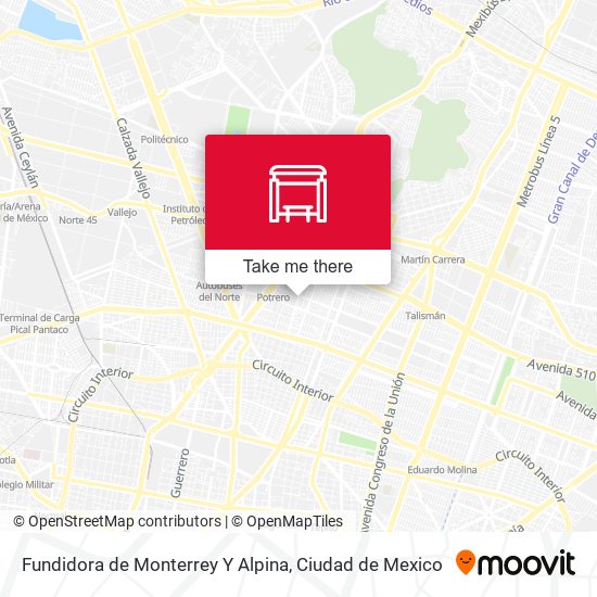 Fundidora de Monterrey Y Alpina map