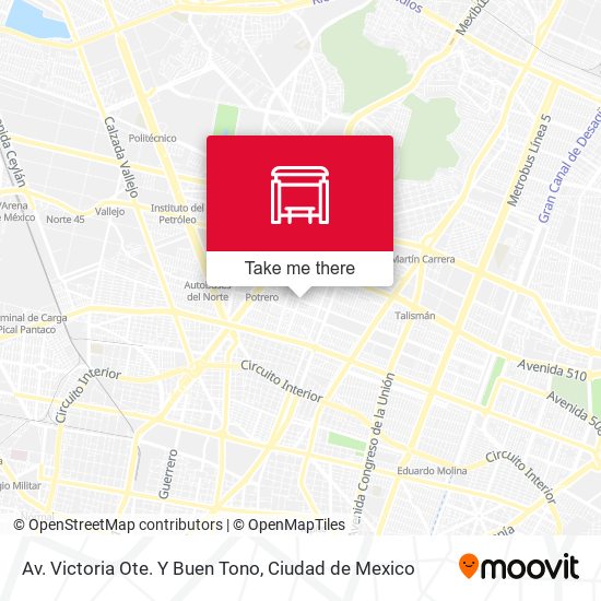 Mapa de Av. Victoria Ote. Y Buen Tono