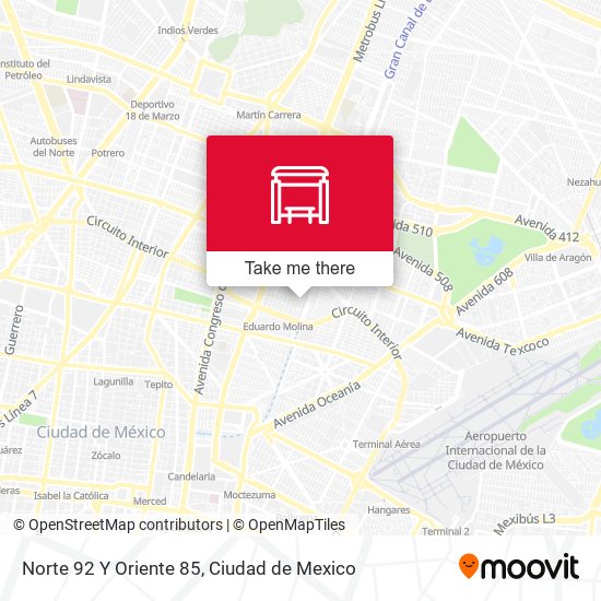Norte 92 Y Oriente 85 map