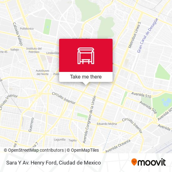Sara Y Av. Henry Ford map