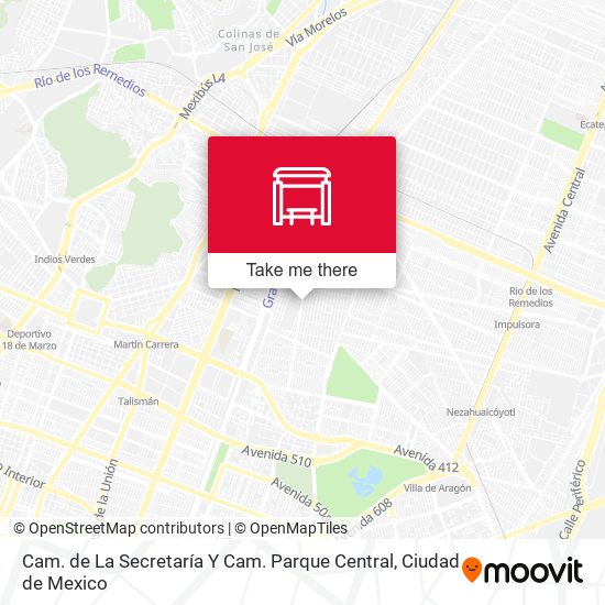 Cam. de La Secretaría Y Cam. Parque Central map