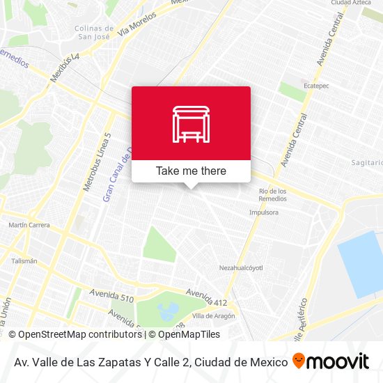 Av. Valle de Las Zapatas Y Calle 2 map