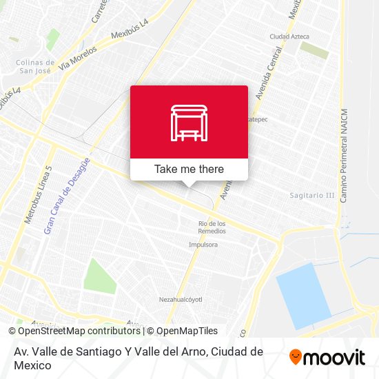 Av. Valle de Santiago Y Valle del Arno map