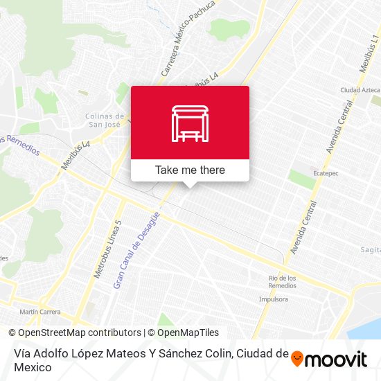 Vía Adolfo López Mateos Y Sánchez Colin map