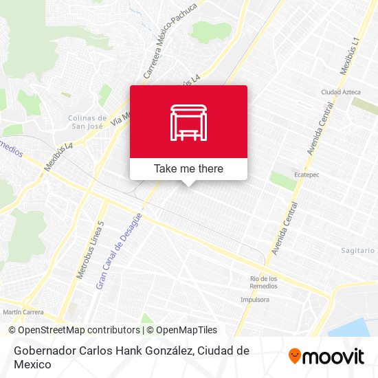 Mapa de Gobernador Carlos Hank González