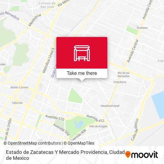 Estado de Zacatecas Y Mercado Providencia map