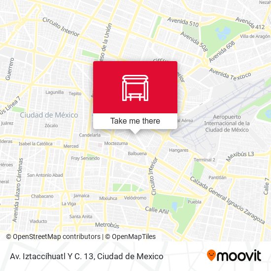 Mapa de Av. Iztaccíhuatl Y C. 13