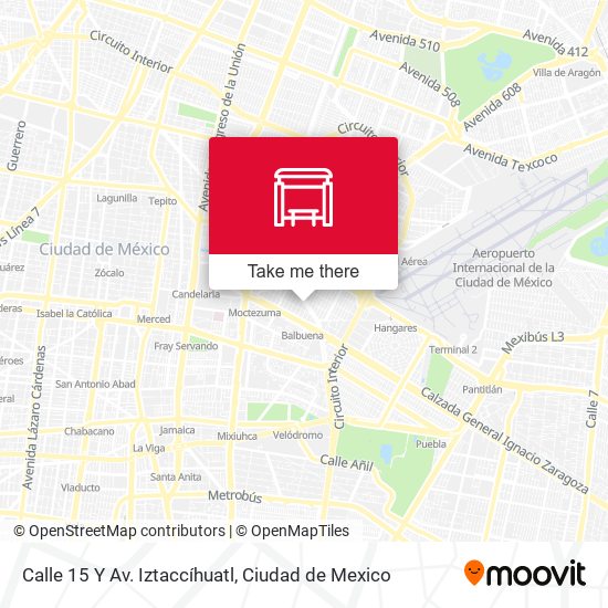 Mapa de Calle 15 Y Av. Iztaccíhuatl