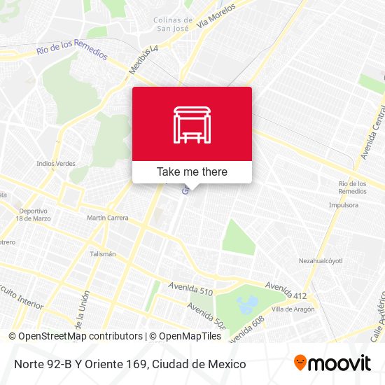 Mapa de Norte 92-B Y Oriente 169