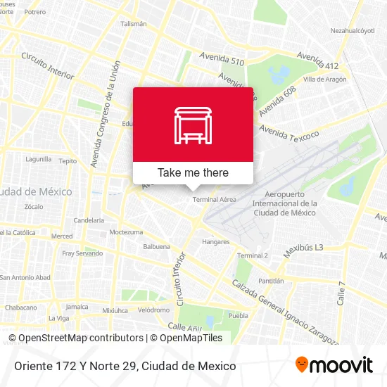 Oriente 172 Y Norte 29 map